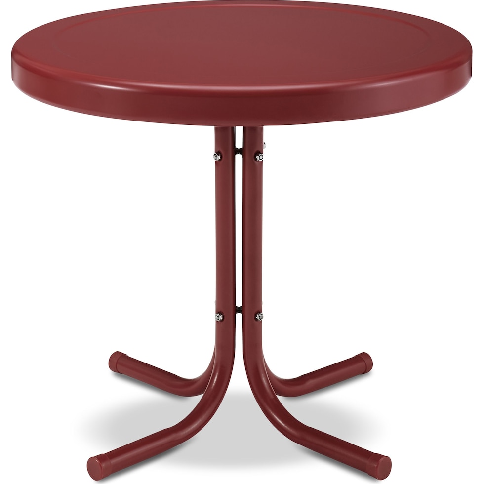 kona red outdoor end table   