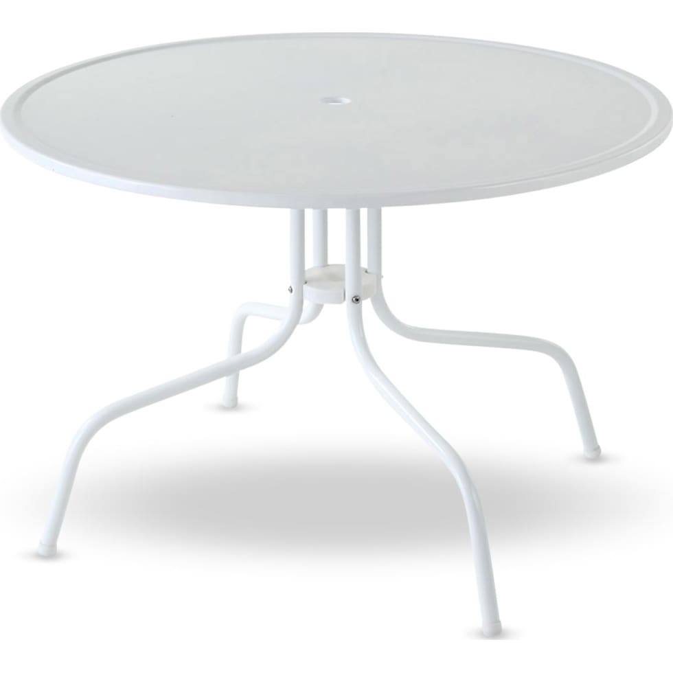 kona white outdoor dining table   