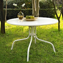 kona white outdoor dining table   