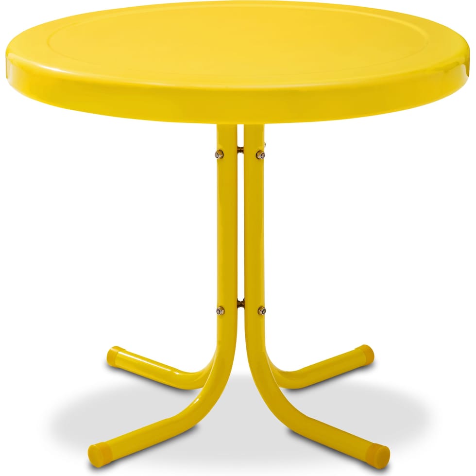 kona yellow outdoor end table   