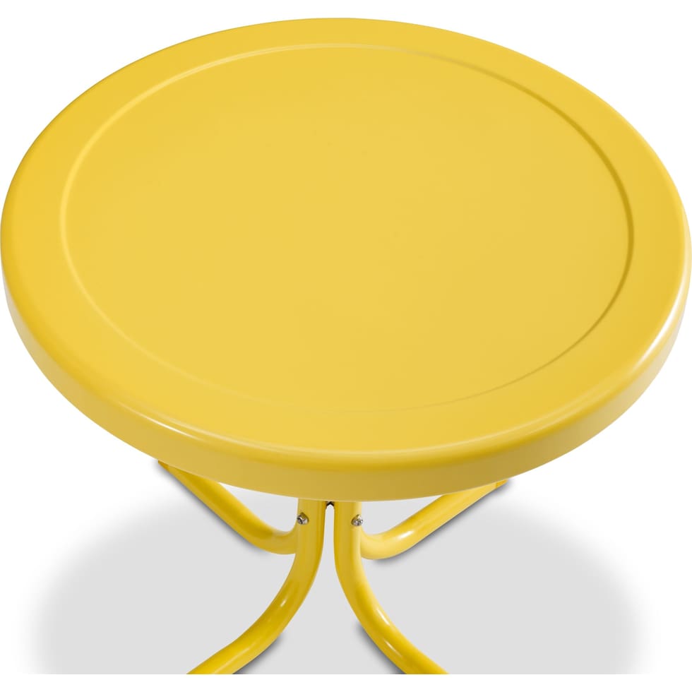 kona yellow outdoor end table   