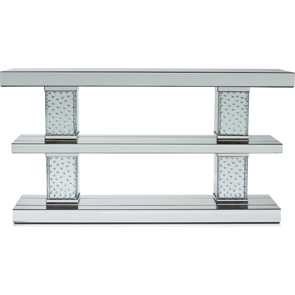 krystal silver sofa table   