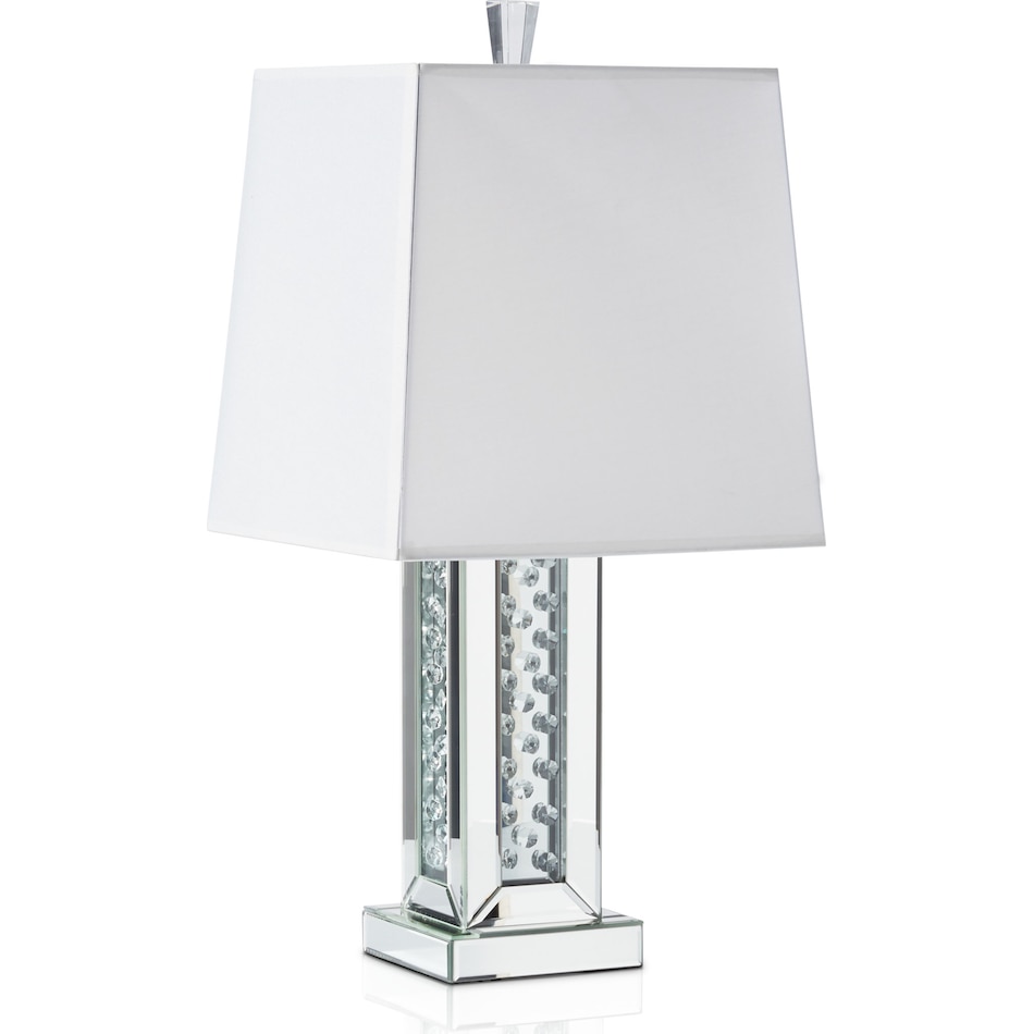 krystal silver table lamp   