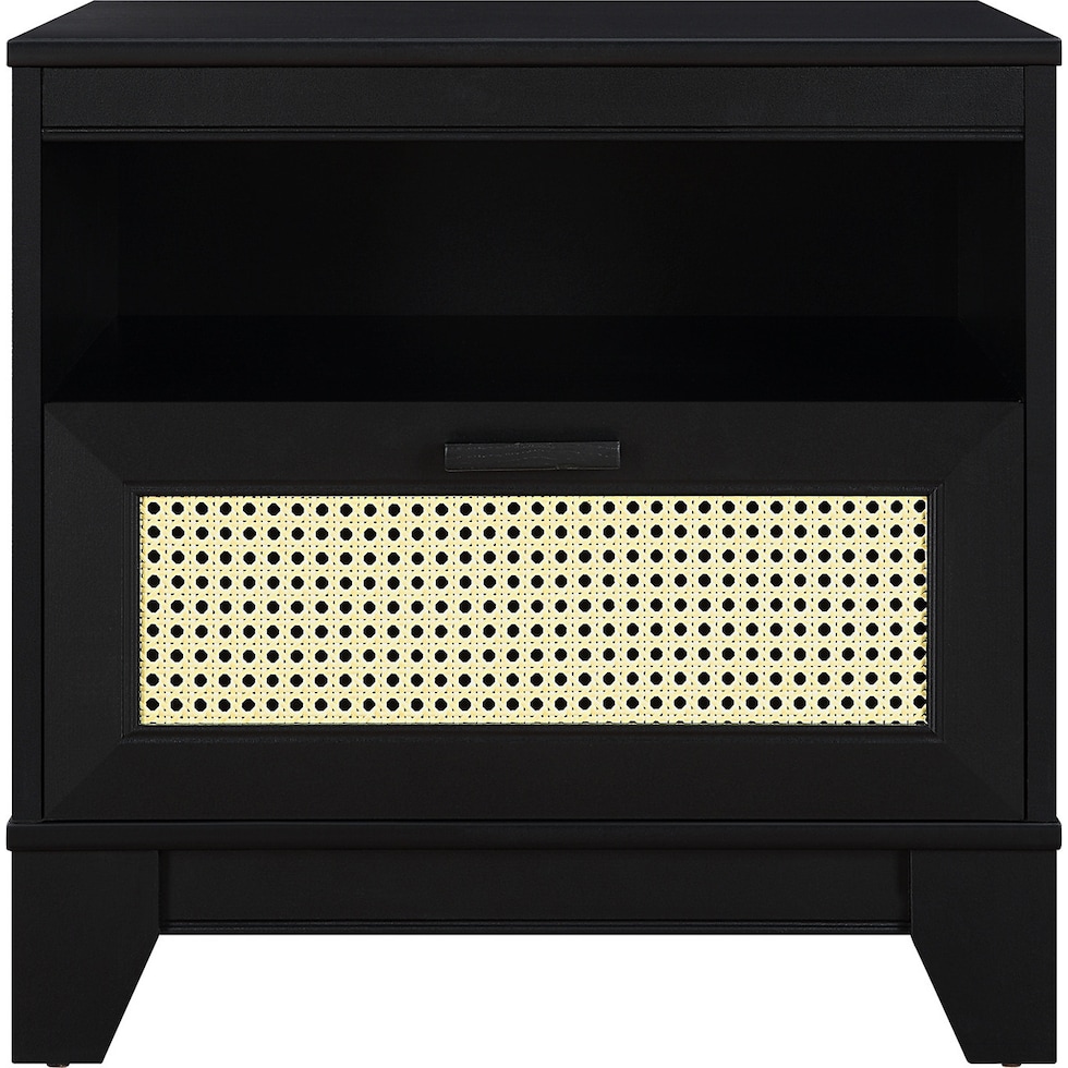 kylian black nightstand   