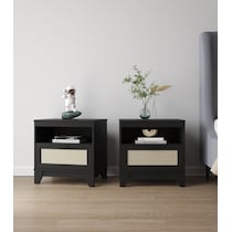 kylian black nightstand   