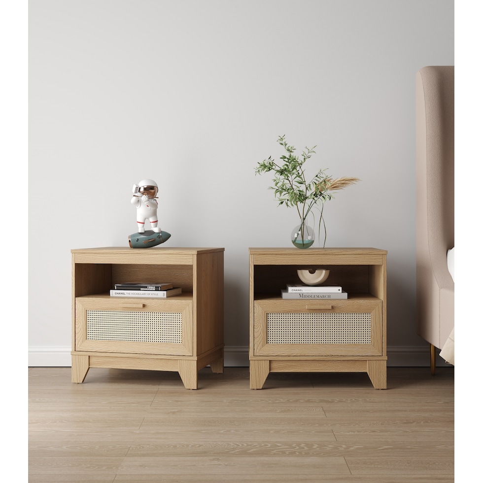 kylian light brown nightstand   