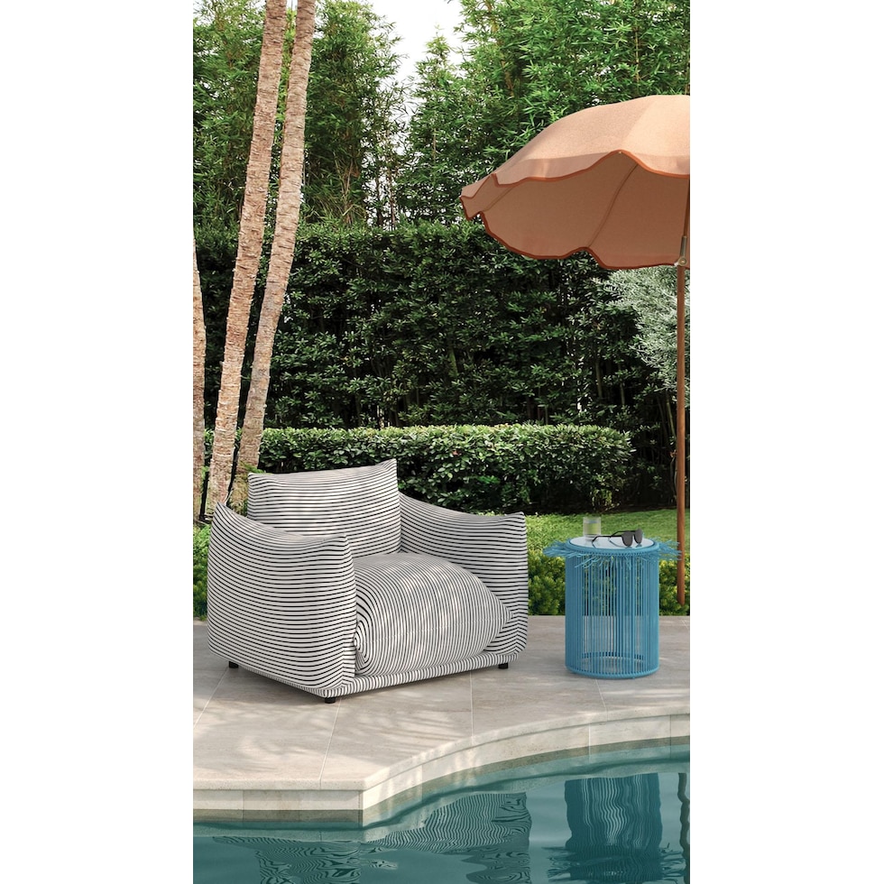 la jolla blue outdoor end table   