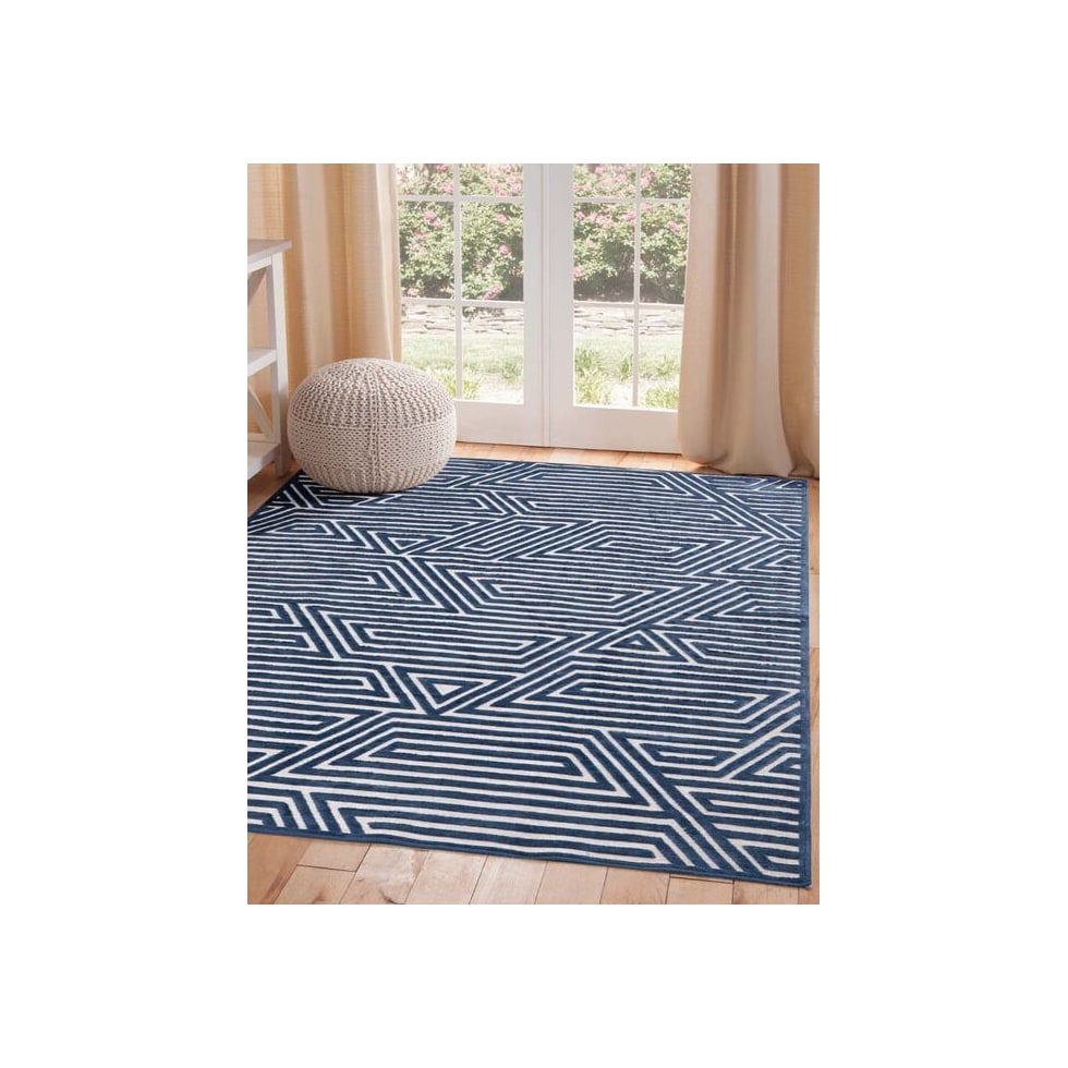 labyrinth blue area rug  x    