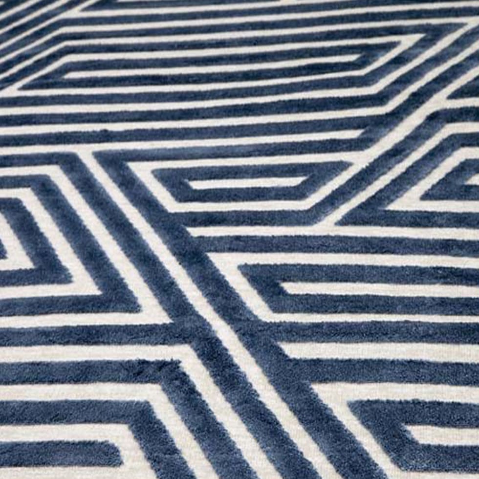 labyrinth blue area rug  x    