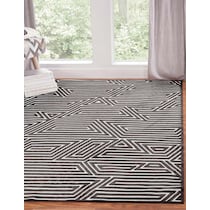 labyrinth gray area rug  x    