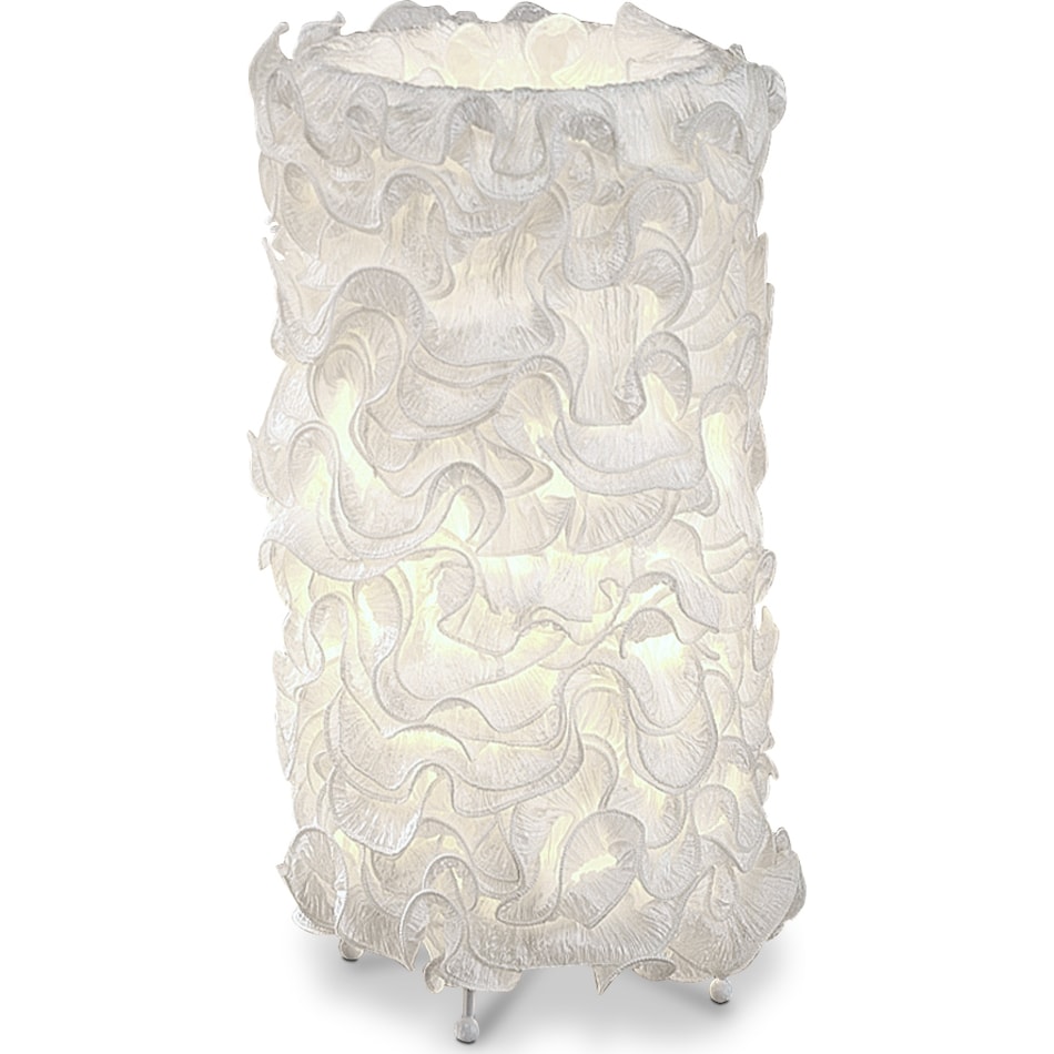 lace tower cream table lamp   