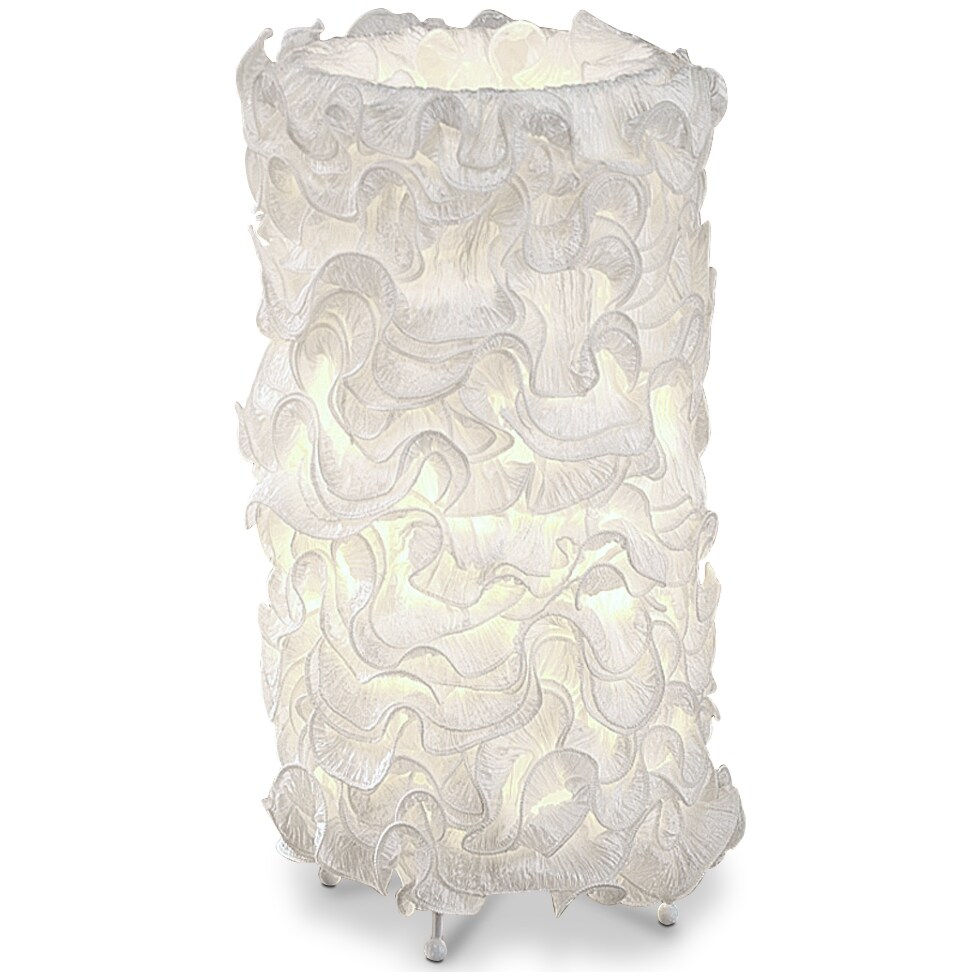 lace tower cream table lamp   