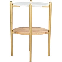 lachlan white gold side table   