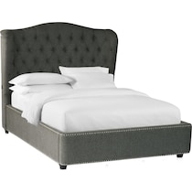 lafayette gray queen upholstered bed   