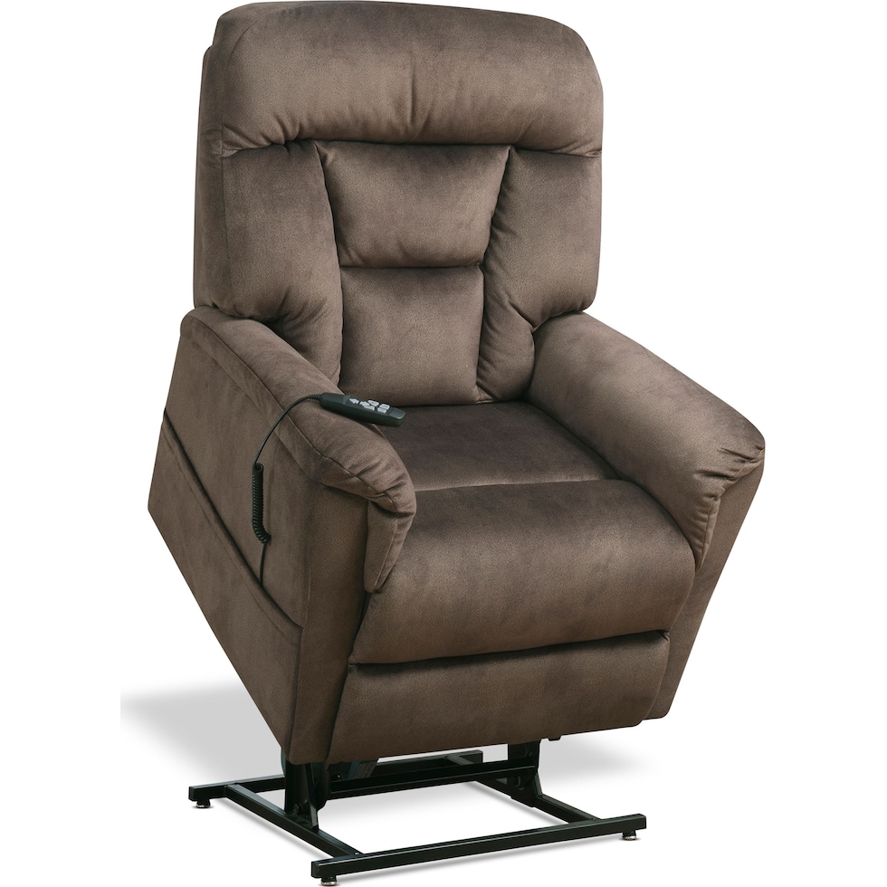 lagos light brown power lift recliner   