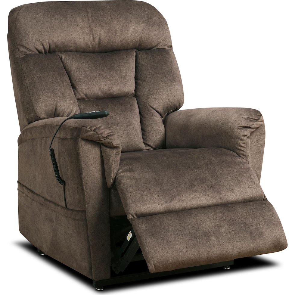 lagos light brown power lift recliner   