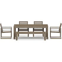 laguna outdoor dining gray  pc outdoor dining   