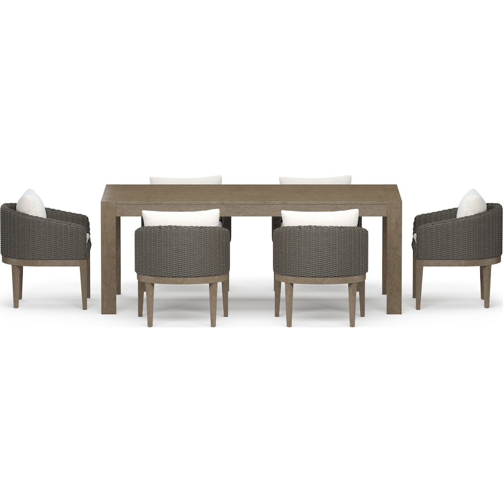 laguna outdoor dining gray  pc outdoor dining   