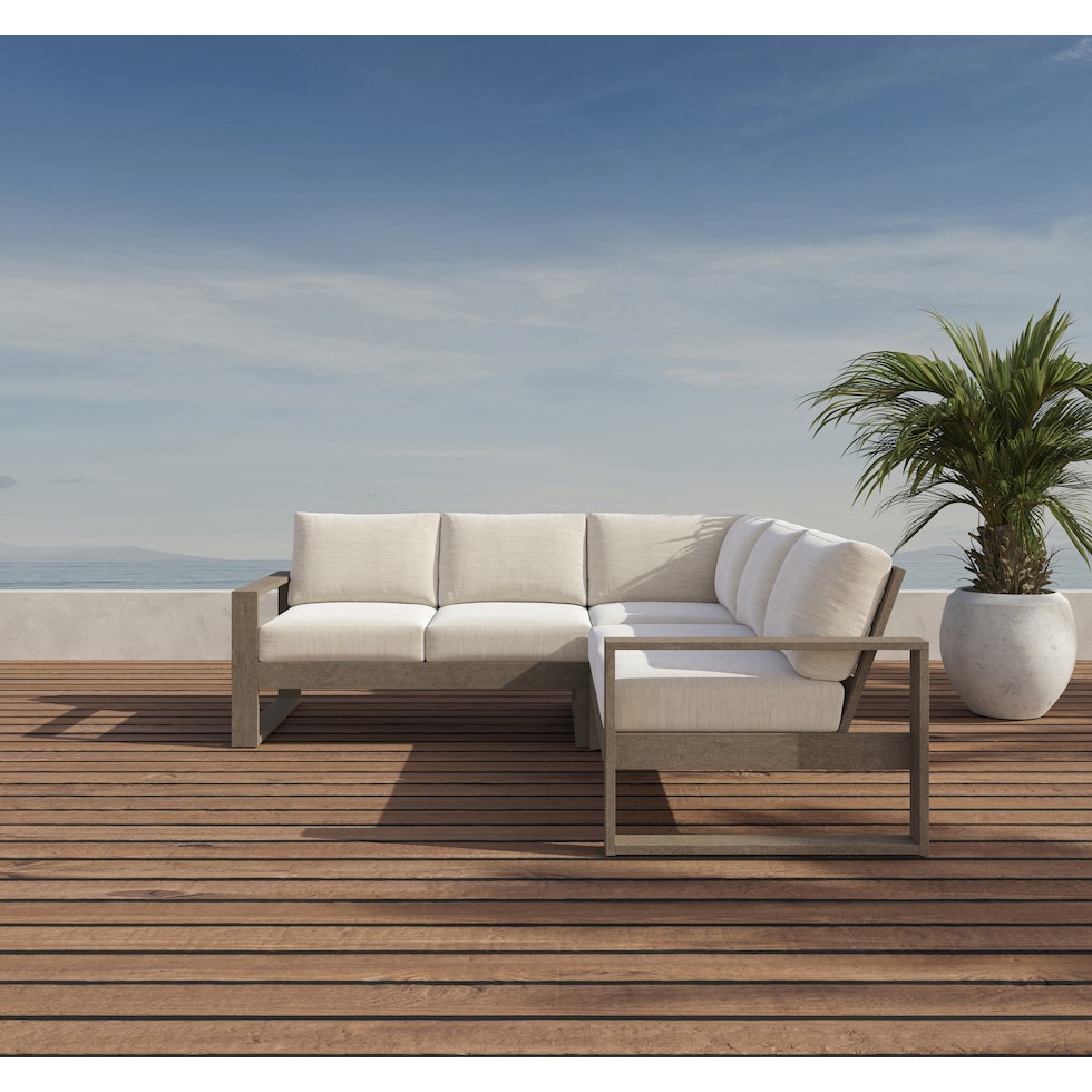 laguna outdoor living gray outdoor sectional   