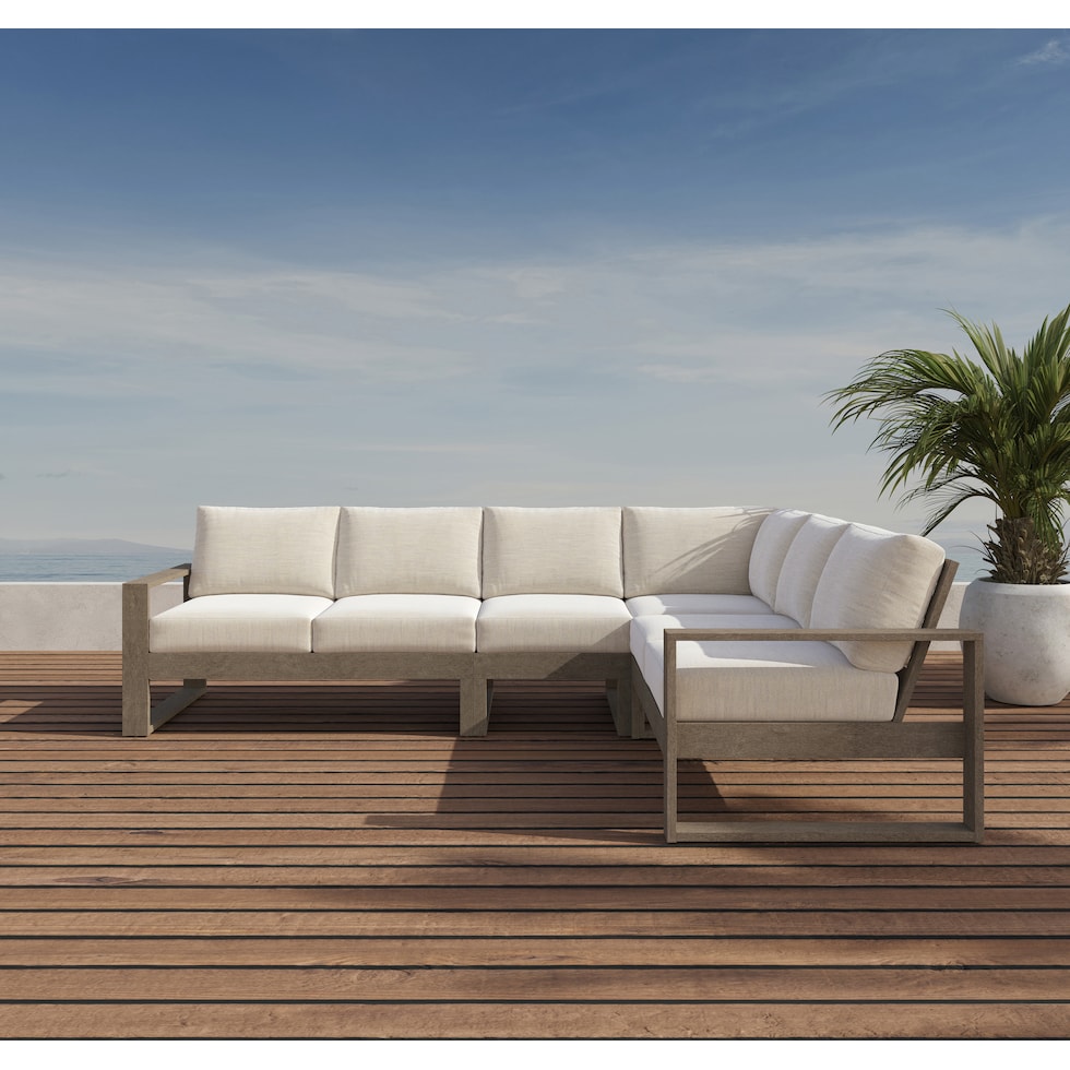 laguna outdoor living gray outdoor sectional   