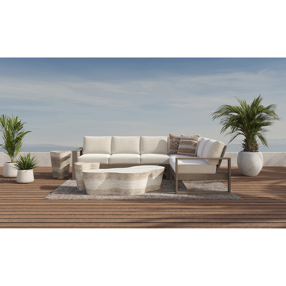 laguna outdoor living gray outdoor sectional   