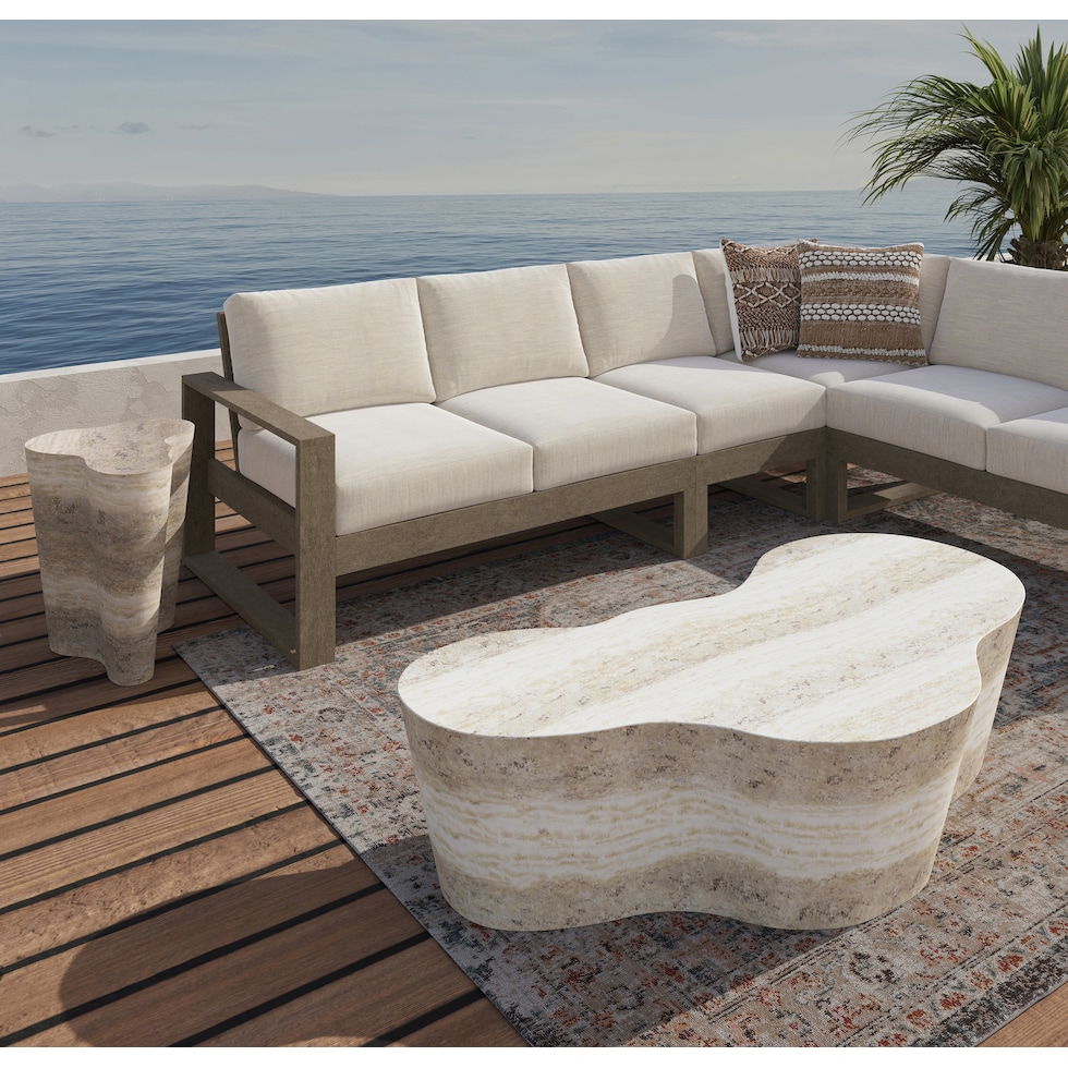 laguna outdoor living gray outdoor sectional   