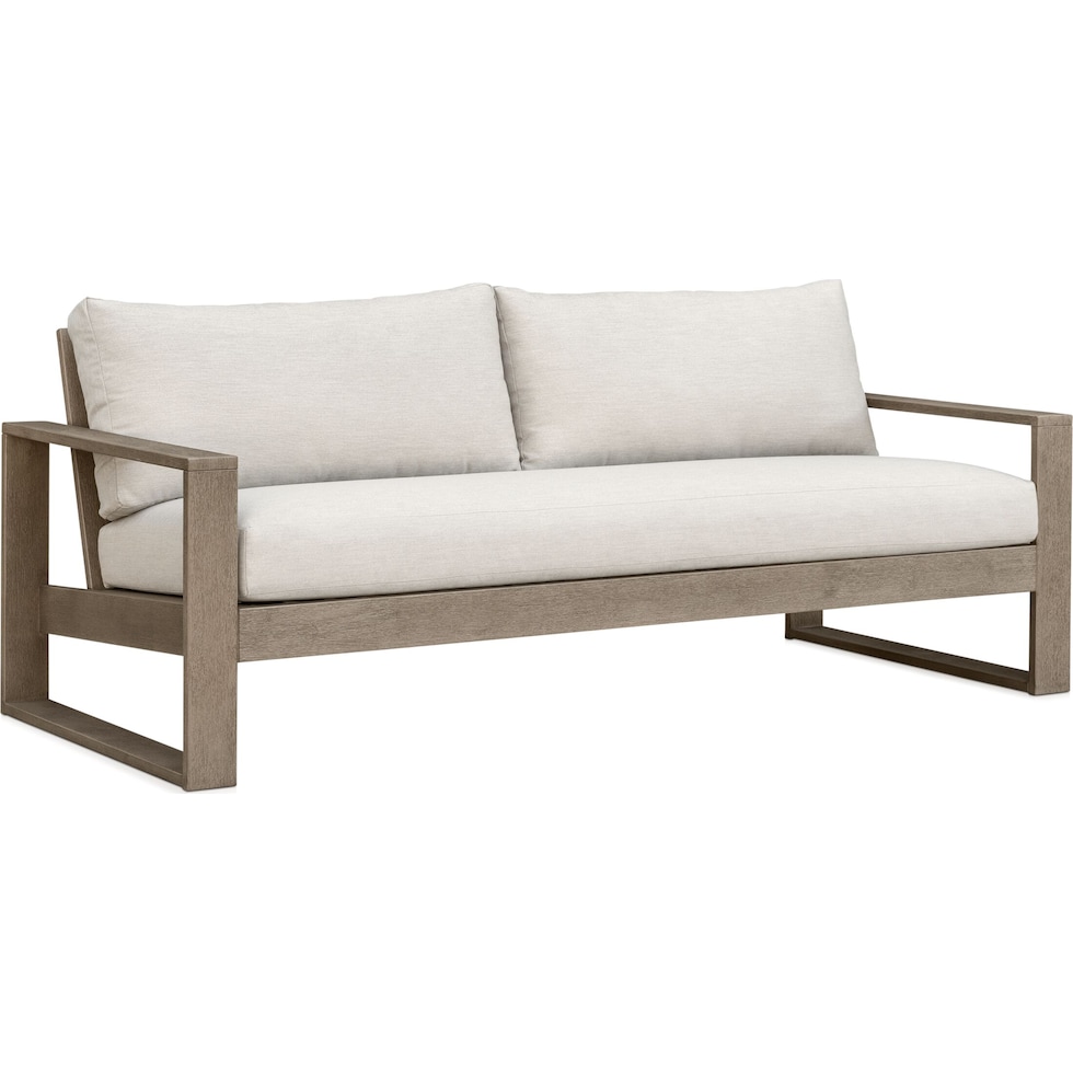 laguna outdoor living gray outdoor sofa   