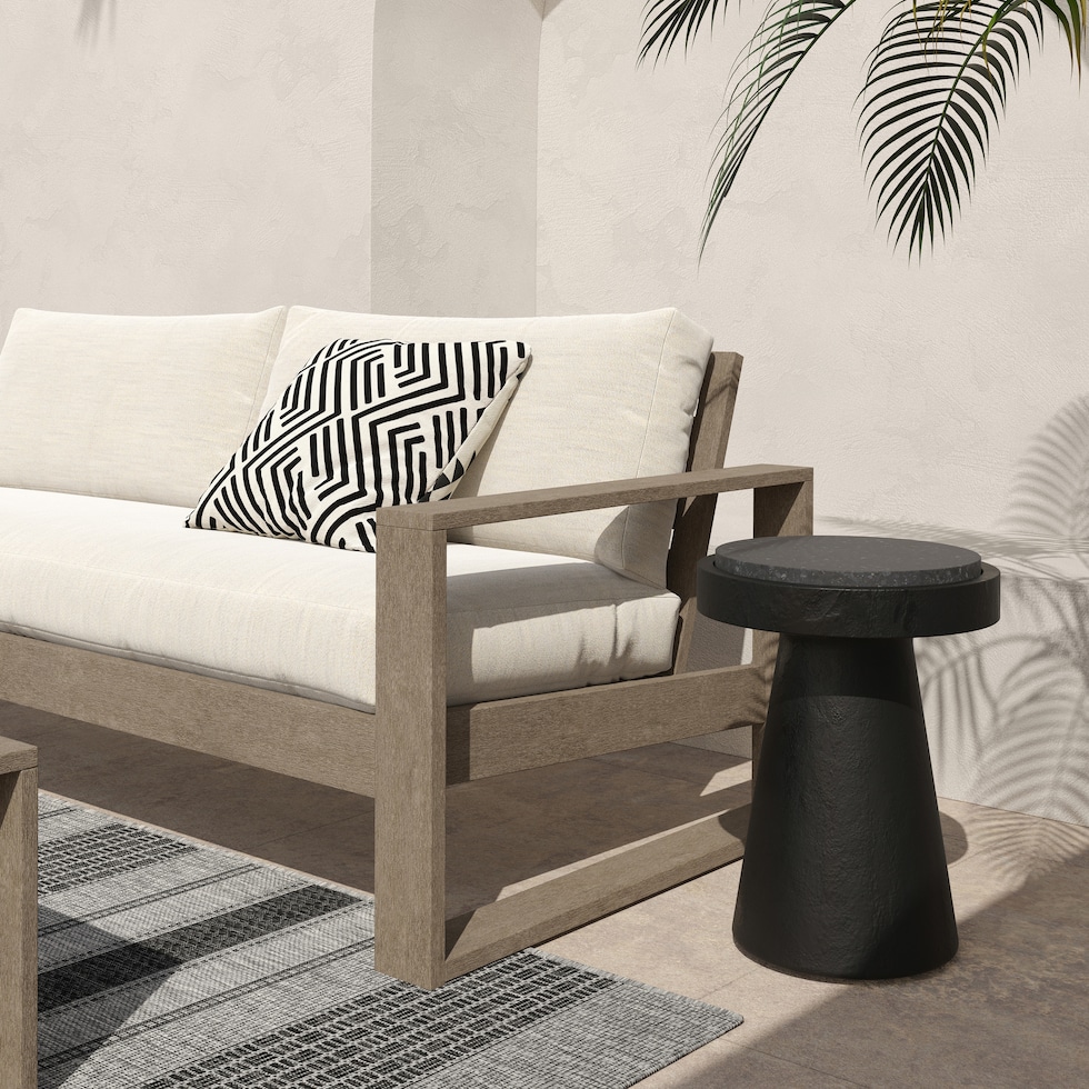 laguna outdoor living gray outdoor sofa   
