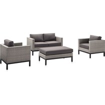 laguna gray outdoor loveseat set   