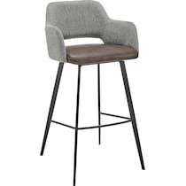 laina gray dark brown bar stool   