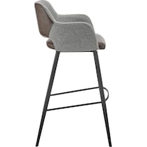 laina gray dark brown bar stool   