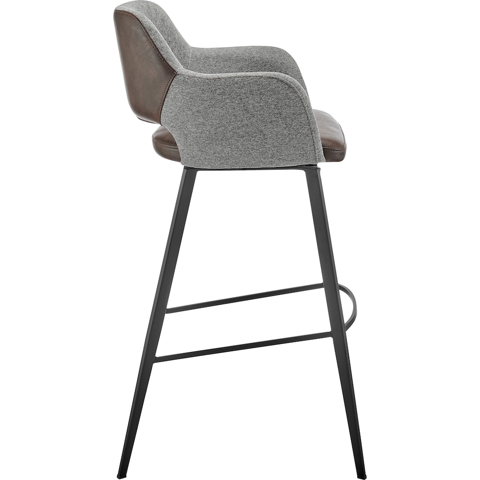 laina gray dark brown bar stool   