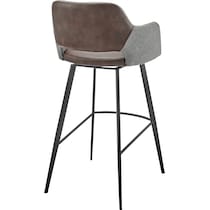 laina gray dark brown bar stool   