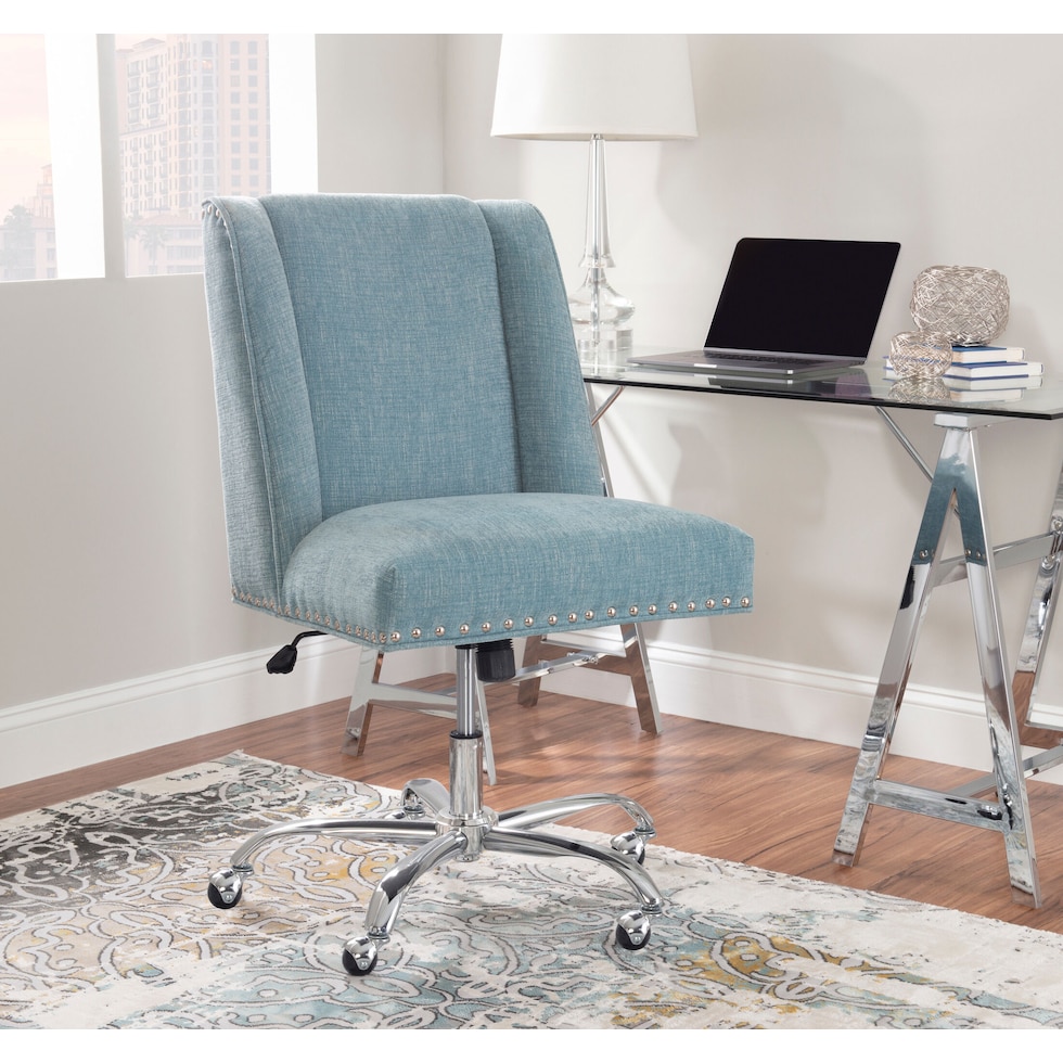 lainey blue office chair   