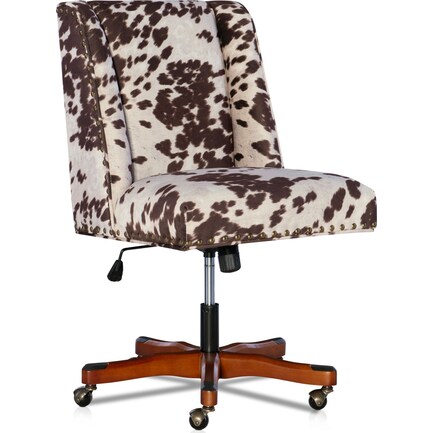 Lainey Office Chair - Cow Print
