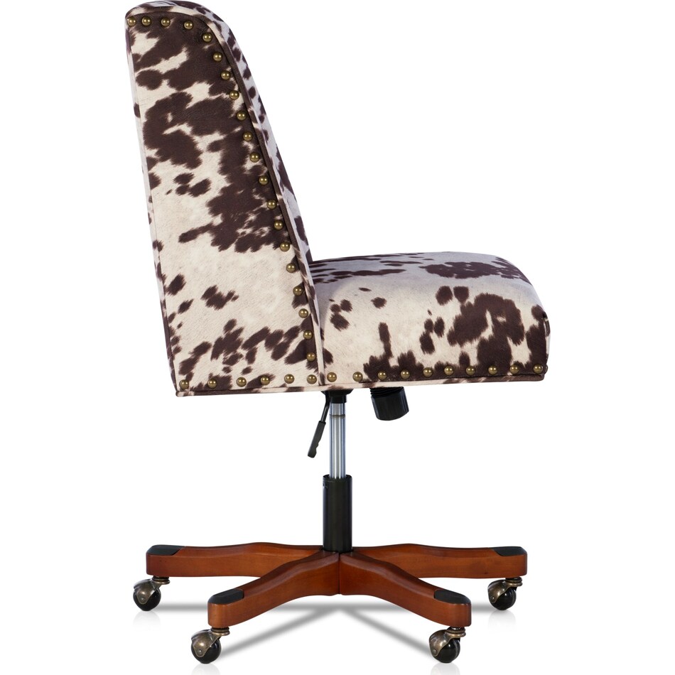 lainey dark brown office chair   