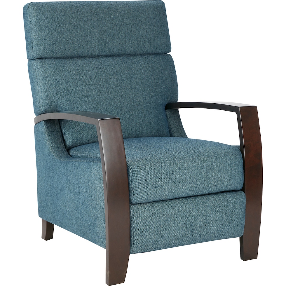 lainie blue manual recliner   