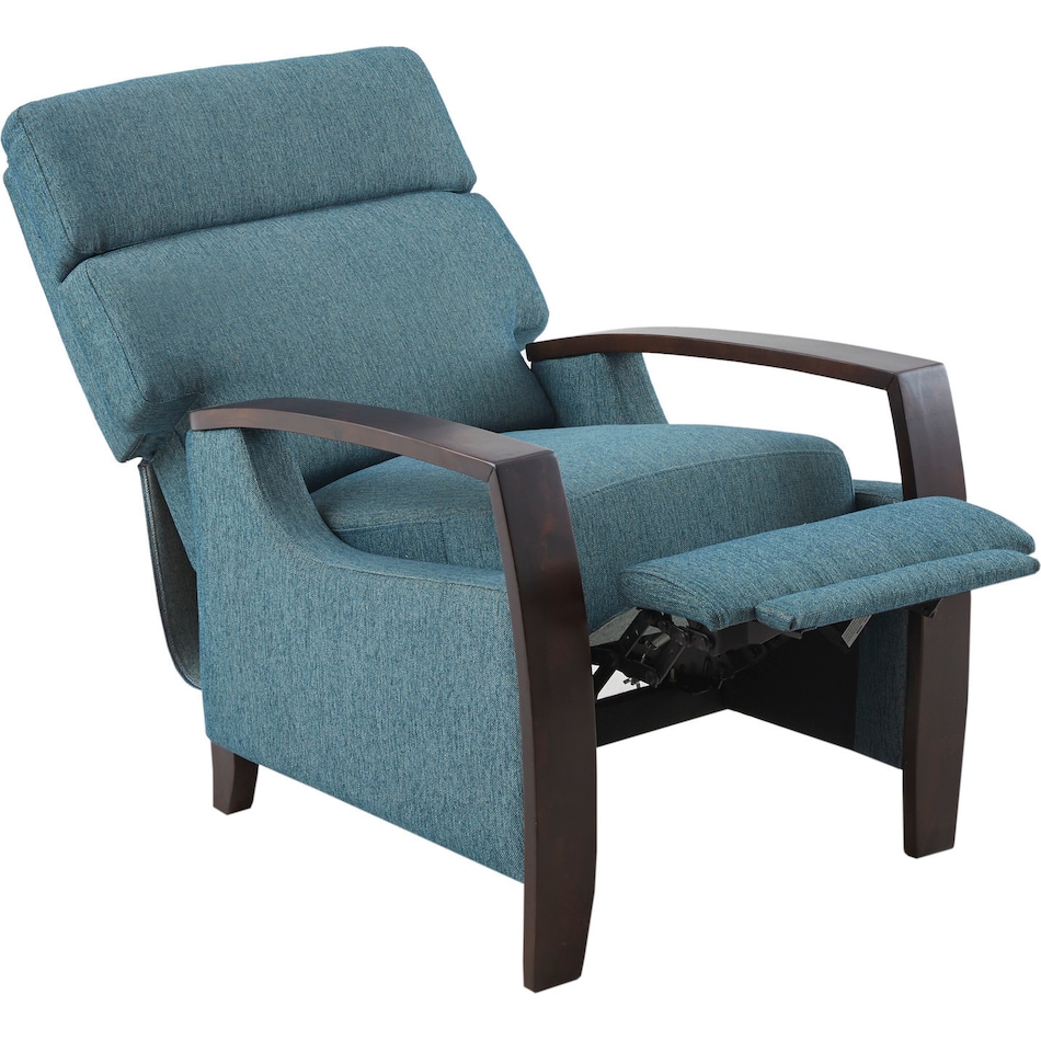 lainie blue manual recliner   