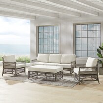 lakeline brown and cream  pc outdoor living   