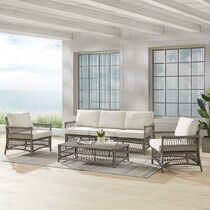 lakeline brown and cream  pc outdoor living   