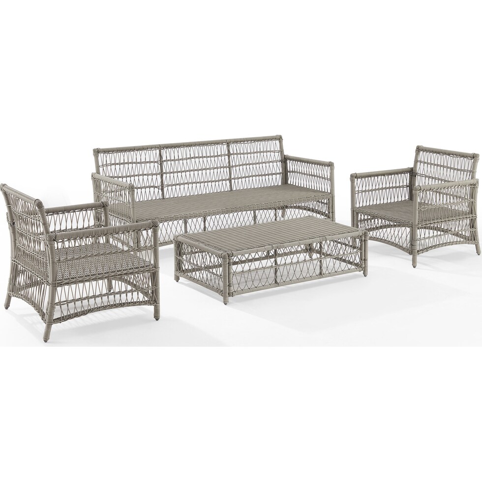 lakeline brown and cream  pc outdoor living   