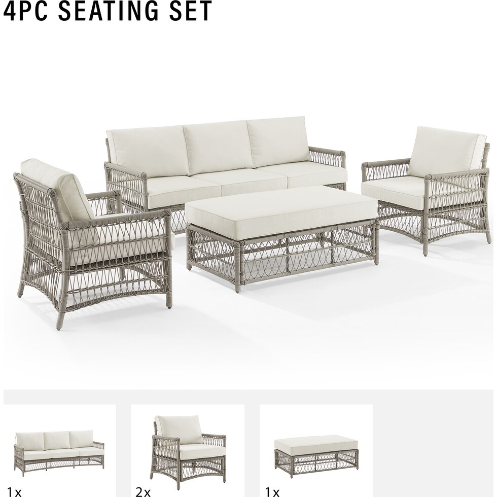lakeline brown and cream  pc outdoor living   