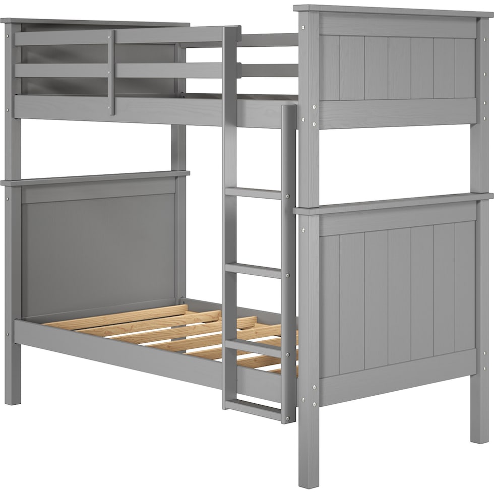 lakelyn gray twin over twin bunk bed   