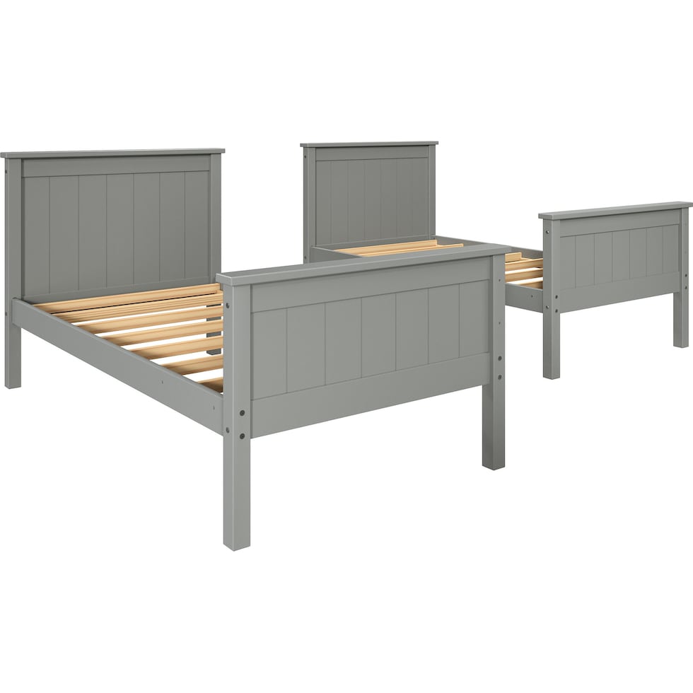 lakelyn gray twin over twin bunk bed   