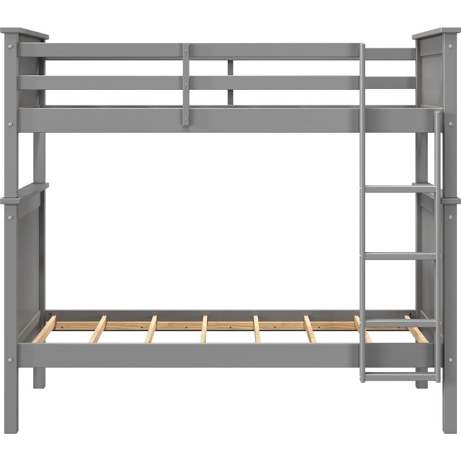 lakelyn gray twin over twin bunk bed   