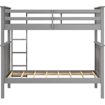 lakelyn gray twin over twin bunk bed   