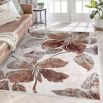 laken cream brown area rug  x    