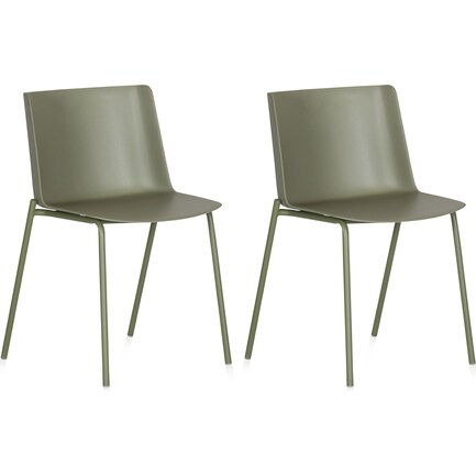 Lakeview Outdoor Set of 2 Chairs - Green