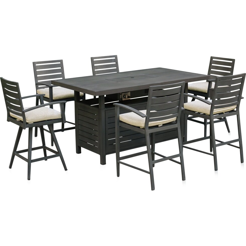 lakeway gray outdoor dinette   