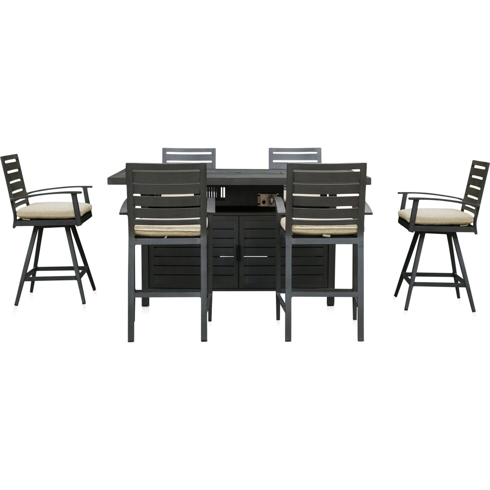 lakeway gray outdoor dinette   